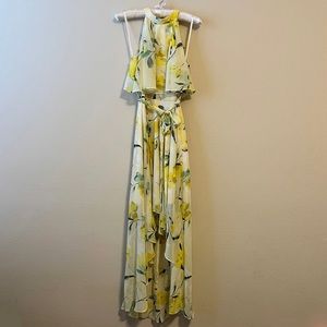 Eliza J yellow & green floral high-low maxi dress (6)